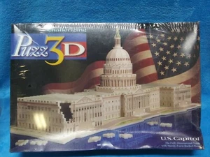 3D puzzle Capitol Dorm U.S. Building Milton Bradley - Sealed - 718 Pieces - NEW - Picture 1 of 5