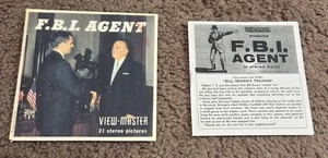 FBI AGENT View Master Reel LIBRETTO E BUSTA senza bobine riproduzione - Foto 1 di 4