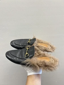 Mocasines Gucci Princetown Jordaan Piel Slide Mula Caballo Bit 37.5 EU 7.5 US GM31 - Imagen 1 de 7