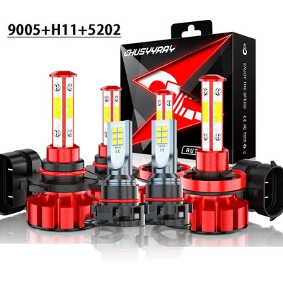 For Chevrolet Colorado 2015-2020 2021 2022 LED Headlight + Fog Light Bulbs Combo - Image 1 of 4