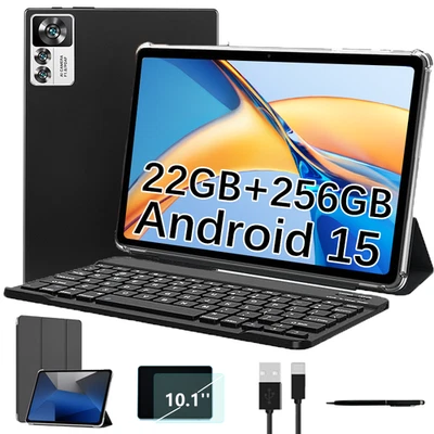 2025 Neu Tablet Android 15  22GB+256GB  10.1 Zoll Octa-Core Wifi 6 Netflix - Bild 1 von 4