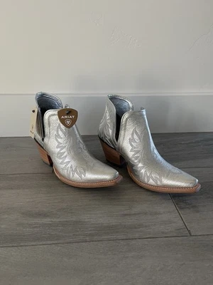 Bota Western Mujer Ariat Dixon Punta X Plateada - Talla 8 Foto 1 de 4