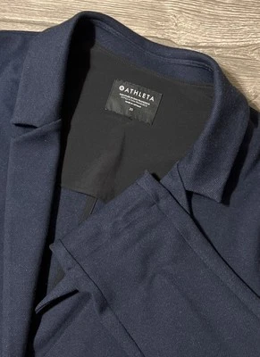 Athleta Venice Navy Two Button Closure Single-Breasted Blazer Plus Size 20 - Image 1 of 4