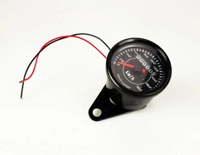 Mini-Tachometer speedometer Motorrad schwarz black Ø60mm K1,4 Caferacer custom - Bild 1 von 4