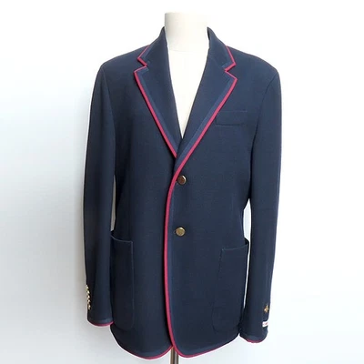Chaqueta Blazer Gucci 645195 Color Azul Marino Mezcla de Lana Botón Dorado para Hombre - Talla 50 Foto 1 de 4