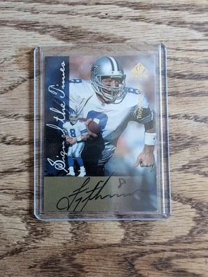 1997 SP Authentic Sign Of The Times Troy Aikman Autograph - Image 1 of 4