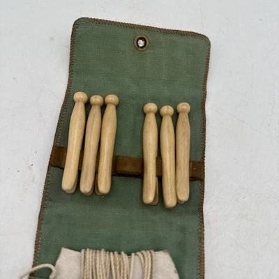 VINTAGE Travel Clothes Line And Clothes Pins - Image 1 of 4
