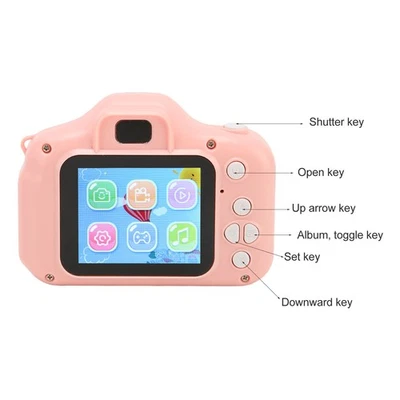 Portable Kids Digital Camera 8MP 1080P HD For Girls Pink GBVI - Image 1 of 4