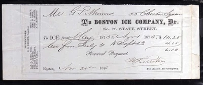 5E251  -  1875    BOSTON ICE COMPANY - BOSTON - Image 1 of 2