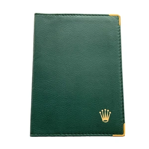 ROLEX GREEN PAPERWORK HOLDER PASSPORT WALLET SOME PEELING - Picture 1 of 4