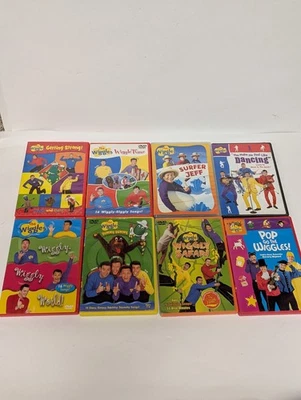THE WIGGLES DVD Lot Of 8-Getting Strong-Yummy Yummy- Pop Go The Wiggles & More Foto 1 de 4