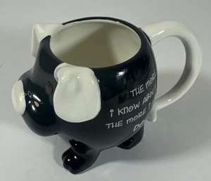 Tazza caffè vintage ceramica fango "Più so sugli uomini più amo il mio cane" - Foto 1 di 8