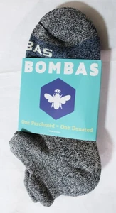 Bombas Unisex Honeycomb Arch Seamless Toe Solids Ankle Socks DH3 Grey Medium NWT - Picture 1 of 4