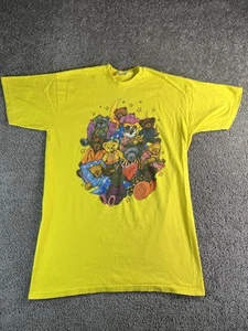 Vintage Teddy Bears Shirt Mens Large Yellow Graphic Pajama Bedtime Sleep Tee 90s - Picture 1 of 11