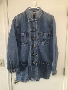 Sostanza Workwear Blue Denim Fireman Style Jacket Sz M Chore Pockets Rancher - Picture 1 of 13