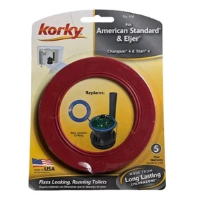 SELLO DE VÁLVULA DE DESCARGA Korky para American Standard Champion 4 y Eljer Titan 4 450 NUEVO - Imagen 1 de 1