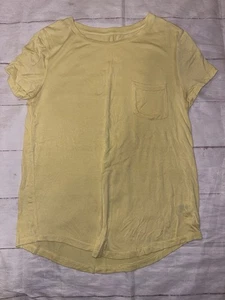 Womens Small Aero Yellow Perfect Crew Shirt - Picture 1 of 3