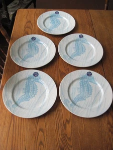 Juego de 5 platos de cena Royal Stafford England Blue Seahorse 11" nuevos con etiquetas - Imagen 1 de 6