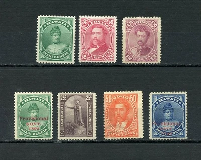 Hawaii 1883-1893 42,43,46,47,54,55 OG  VF MH  Scott $245 - Image 1 of 2