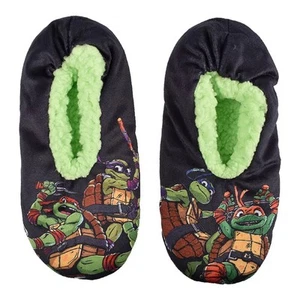 Teenage Mutant Ninja Turtle Little Boys' Print Slippers Socks (Size M/L) - Picture 1 of 1