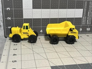 Tonka Dump Truck and tractor 1992 Vintage Construction Vehicle Diecast 3” - Picture 1 of 9
