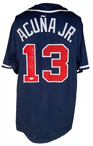 Ronald Acuna Jr. autographed signed inscribed jersey MLB Atlanta Braves JSA COA - Picture 1 of 4
