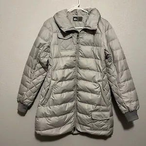 Giubbotto REI manica lunga grigio piumino d'oca full zip imbottito taglia large - Foto 1 di 10