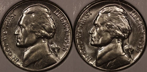 1956 P&D Jefferson Nickel(s) Choice BU (2) Coins Cover