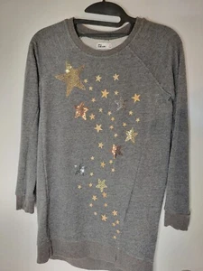 EPIC THREADS Girl's Gray Long Sleeve Sweater Size Medium (8/10) with Stars - Picture 1 of 4