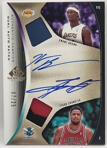 06-07 SP Game Used Authentic Fabrics Dual Auto Patch K. Brown/T. Chandler #7/25