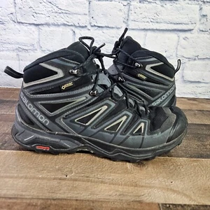 Salomon X Ultra 3 Mid GTX Hiking Mens Size 9.5 Black Gray Gore-Tex Waterproof - Picture 1 of 14