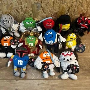 Star Wars M&M's Plush Doll Set Of 12 Rare Limited Very Good Condition USED - Picture 1 of 6