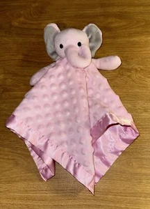 Pro Goleem Elephant Pink Plush Lovey Baby Security Blanket 16” Satin  Minky Dots - Picture 1 of 11