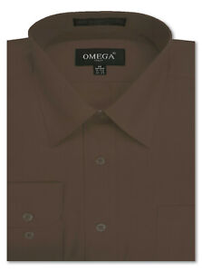 MENS Solid Long Sleeve Premium Regular fit Dress Shirt  26 Colors Part 2 