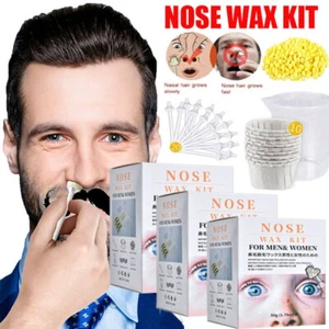 3/2X Nose Ear Hair Removal Wax Kit Painless&Easy Mens Nasal Waxing Strip Remover - Bild 1 von 18