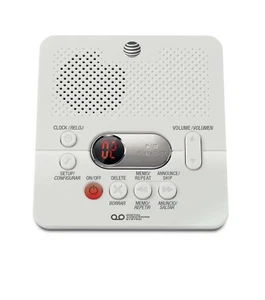 AT&T 1740 Digital Answering System With Time and Day Stamp - White - Zdjęcie 1 z 4