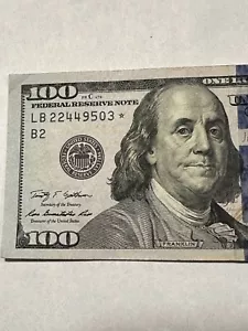 LB2244 9503 RARE Star Note 2009A $100 Dollar Bill - Picture 1 of 4