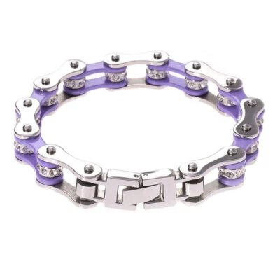 Pulseras de cadena para mujer Punk Motociclista Bicicleta Motocicleta - Joyería de acero inoxidable Foto 1 de 4