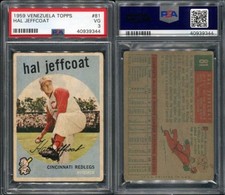 1959 VENEZUELA TOPPS #81 HAL JEFFCOAT PSA 3 (9344) VENEZUELAN