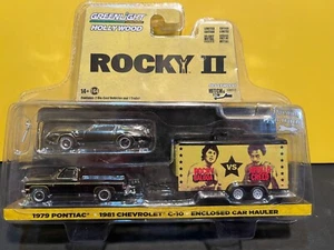 Chevrolet C-10 1981 y remolque Greenlight Rocky II 1979 transmisión Pontiac AM 1/64 - Imagen 1 de 5