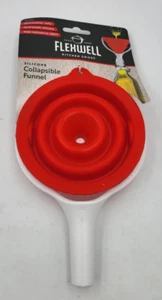 Embudo plegable de silicona Flexwell rojo apto para lavavajillas - Nuevo - Imagen 1 de 5