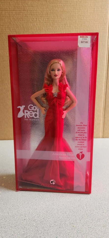 Barbie 2007 Pink Label Heart Association Go Red para mujer Barbie #K7957 en caja original Foto 1 de 4