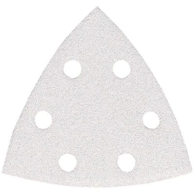Papel de lija perforado Makita 100# Grano Delta gancho y bucle, blanco (paquete de 10) Foto 1 de 2