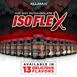 ALLMAX NUTRITION ISOFLEX 100% Pure Whey Protein Isolate Powder 27g 5lb - Picture 1 of 9