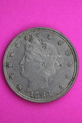High Grade 1883 No Cents V Liberty Nickel Exact Coin Pictured Scarce Key Date 03 - Image 1 of 3