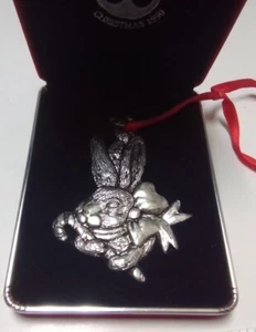 Arthur Court 1990 Bunny Candy Cane Pewter Collectible Ornament Original Box GT - Picture 1 of 8