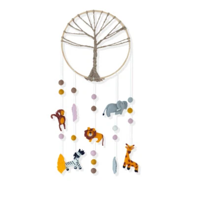 Traumfänger "Wildtiere aus Afrika" aus Filz DreamCatcher für Kinder, BeYoona