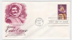 TurtlesTradingPost- Enrico Caruso 1987 #2250  FDC Artcraft Cachet - Picture 1 of 1