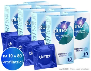 Preservativi Durex Settebello Classici vestibilità aderente confezioni da 10 - Foto 1 di 14