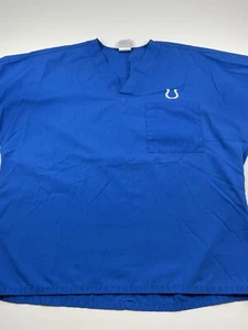NFL Indianapolis Colts Top Unisex Hombre Mujer Talla Pequeño Azul Bolsillo en el pecho - Imagen 1 de 5
